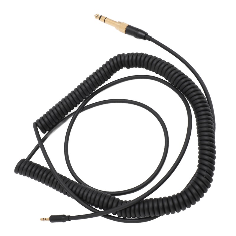 Coiled Headphone Cable Gold Plated Connector Replacement Headset Sound Cord