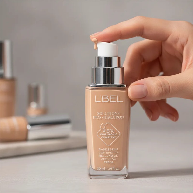 Maquillaje Base Pro Hialuron Lbel Hialuroric Rellena Arrugas