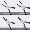 WISEPRO Snap Ring Pliers Set 7 Inch Heavy Duty External/Internal