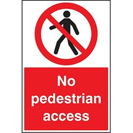 Caledonia Signs 58819 No Pedestrian Access Floor Graphic Label, 400 mm x 600 mm