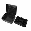 Small Locking Cash Box Portable Double Layers Safe Metal Money