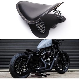 Black Motorcycle Solo Seat Fits for Sportster XL 1200 883 48 Dyna Chopper Bobber and More