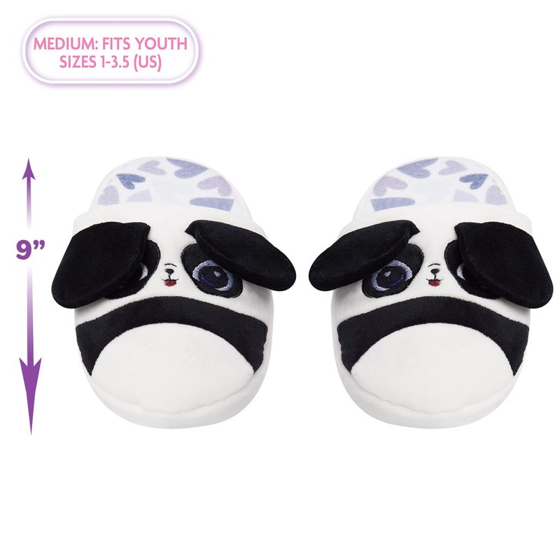 Flipeez Slippers, Panda, Medium, Kids Sizes 13-3