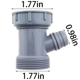 TAODAN Grey Kitchen Sink Drain Adapter Multipurpose Y Shaped Flexible Pipe Connector with Gasket Kitchen Sink Downpipe Fittings PP Material
