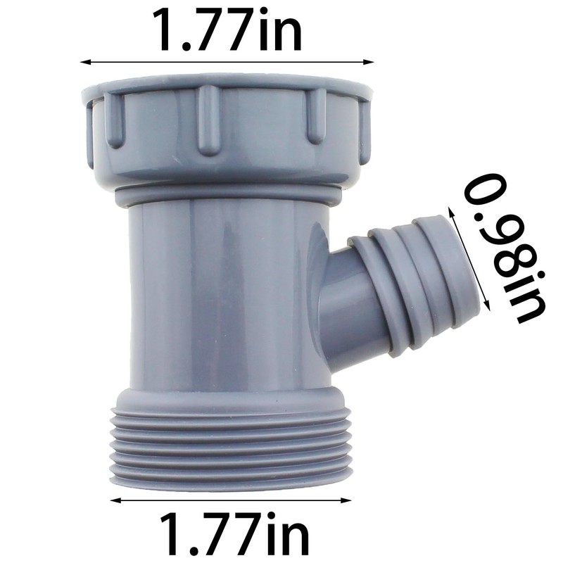 TAODAN Grey Kitchen Sink Drain Adapter Multipurpose Y Shaped Flexible