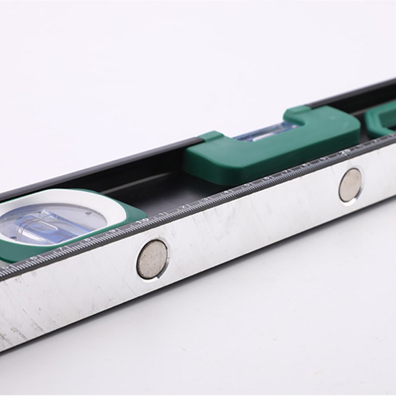Magnetic Level Ruler with Scale Aluminum Alloy Horizontal Bubble Gauge