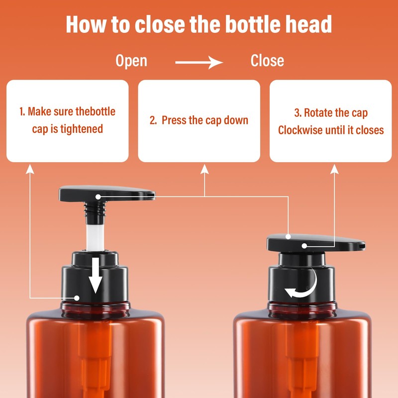 Volumoon Pack of 2 500 ml Refillable Soap Dispenser, Empty