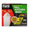 PAMI Tall 13-Gallon Kitchen Drawstring Trash Bags [60 Pack -