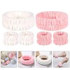 BIUDECO 2 Sets Face Wash Headbands Wristbands for Women Fluffy