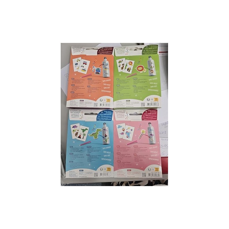 GLOREX Diamond Painting Stickers 4 Sets mit 24 Motiven