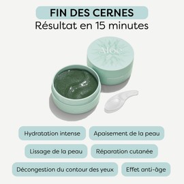 Anti-Concealer-Patches mit Aloe Vera und Meereskollagen, 30 Paar Pflaster, 60 insgesamt, feuchtigkeitsspendende Augenringe, Schwellungen und Anzeichen von Müdigkeit, natürliche Formel, 98 %