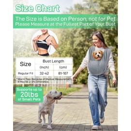 Snqqmtt Dog Sling Swaddle Carrier Small Dog Cat Front Facing Carrier for Chest, Hands Free Puppy Carrying Sling Hold for Small Pet up to 20lbs, Adjustable Size, Reducing Back Stress (Light Grey)