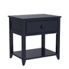 Max & Lily Nightstand with Drawer and Shelf, Blue