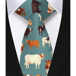 Hiukset Cow Tie for Men Funny Neckties Mens Wedding Tie Formal Party Business Neckties Soft Tie