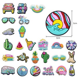 42 pieces shoe pins, cartoon shoe decoration, PVC shoe charms, shoe for Crocs badges, bracelet charms, pin shoe for toddlers, bracelets, women, girls and boys, DIY crafts, Plastic, No gems