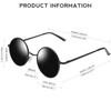 Polarised Round Sunglasses Thickened Temples, Spring Hinges, UV400 Protection Retro