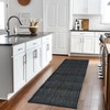 Black 2X6 Jute Rug Braided Construction - Farmhouse Woven Carpet