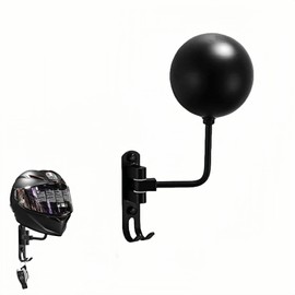 Eidoct Helmet Stand,180°Rotation Helmet Holder, Wall Mounted Rotatable Hat Stand, Holder Bike with 2 Hooks Helmet Hanger for Motorbike, Hard hat, Handbag Storage Display Stand