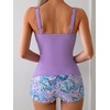 B2prity Women's Tankini Swimsuit Tummy Control Ruched Two Piece Bathing