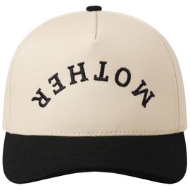 MIRMARU Two-Tone Vintage Canvas Trucker Hats for Men & Women, Adjustable Size Baseball Caps with Trendy Embroidered Design (US, Alpha, One Size, Mother Upside Down,Black)