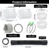 4Inch Dryer Vent Hose 10FT, Rubber Interface Dryer Vent Connector