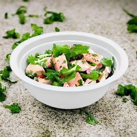 Deep 12 Oz Disposable Bowls | 5.3-Inch Diameter, Heavy-Duty, 100% Biodegradable, Oven Safe | Made of Eco-Friendly Plant-Based Sugarcane Bagasse Fibers| Compostable Bowls for Parties | Pack of 50