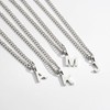 Esmoly Men's Necklace with Letters A-Z Silver Gold Black Letters