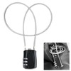 3 Digit Combination Padlock with 20inch (50cm) Steel Cable, Mini