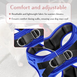 Comfort fit Step-in Dog Harness - Comfortable Puppy Harness & Dog Vest: Adjustable, Soft Padded for Small, Medium Dogs - Easy to Put-on Dog Harness Medium Sized Dog
