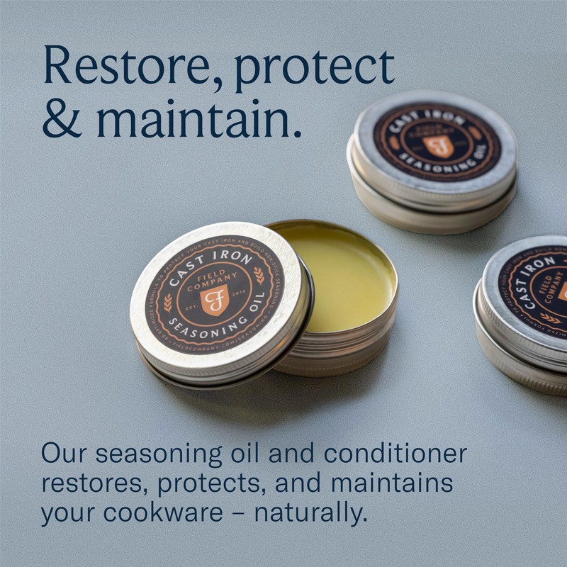 Cast Iron Seasoning Oil – Organic Grapeseed, Sunflower & Beeswax