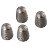 4 Pieces Sewing Thimbles, Small Metal Finger Protectors, Safety Hand