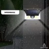 Importeek Lampara Solar Led Reflector Exterior Jardin Sensor Potente