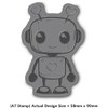 'Cute Love Robot with Hearts' Rubber Stamp - Unmounted Design