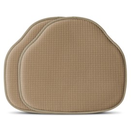 Shinnwa Windsor Chair Cushions Set of 2, Farmhouse Kitchen Seat Cushions, Non Slip Chair Pads for Dining Room, 2 Pack, 17 x 15.5 inches, Brown