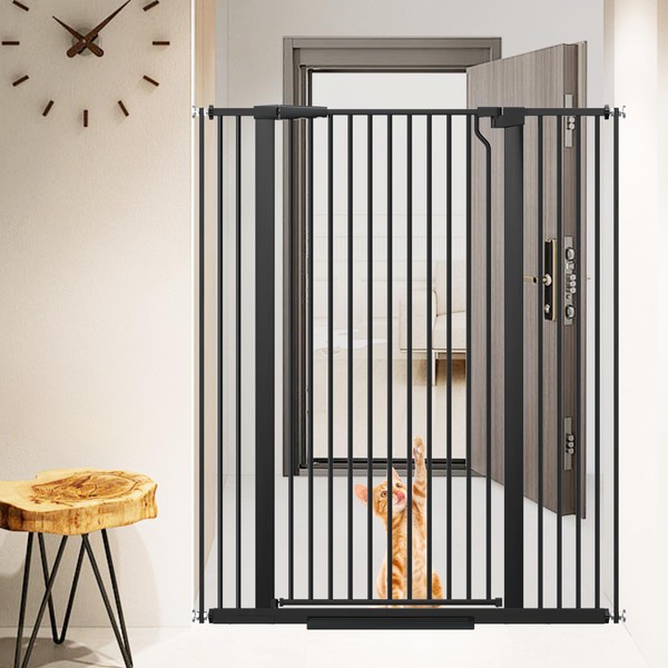 51.18" Extra Tall Cat Gate for Doorway,29.5"- 48.4" Wide Auto