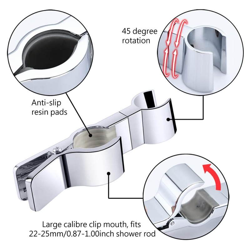 PIGIAOKA Adjustable Hand Shower Bracket for Slide Bar, Universal 20-25MM