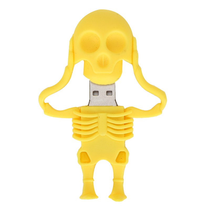 Cartoon U Disk Yellow Skull Appearance High Speed Bulk Storage