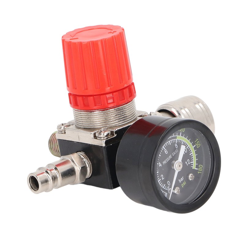 Air Compressor Regulator 4 Holes 0 to 180PSI European Air