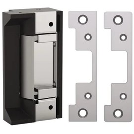 HES 5000C-12/24D-630 Series 5000C Universal Electric Strike Complete Pac for Latchbolt Locks, Satin Stainless Steel, Dual Voltage 12/24 VDC/VAC, Includes the 501 and 501A Faceplates