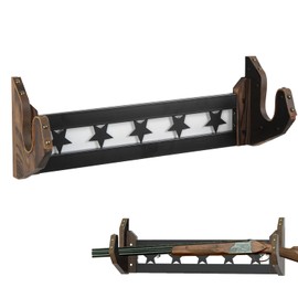 VIEWAY Wall Mounted Gun Rack Single Rifle Horizontal Hanger Hooks, Shotgun Firearms Bow Display Holder Storage Organizer Rack-MK877C (Single)