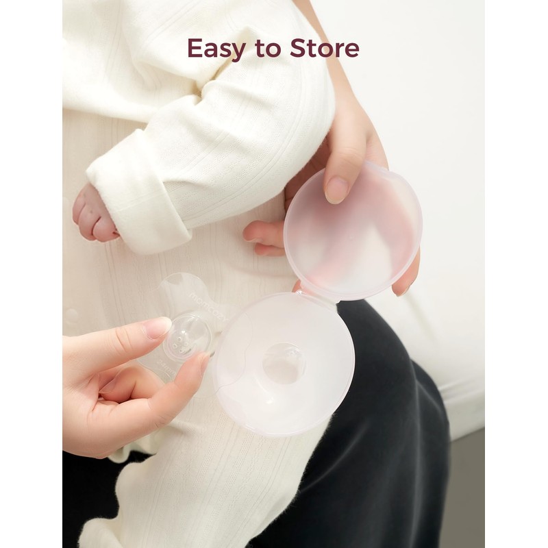 Momcozy Nipple Shields for Breastfeeding Newborn, Contact Nipple Shields Food-Grade