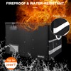 BALAPERI Fireproof Document Box with Lock, Portable File Box with