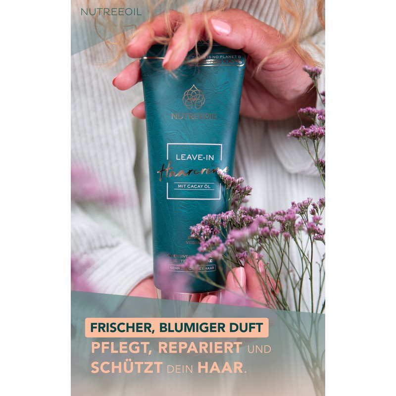 NUTREEOIL Leave-In Hair Cream 200 ml | For Curls and