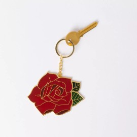 DOIY Oversized Red Rose Gold Metal Keyring/Keycha