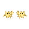 ELFRONT Axolotl Earrings 14k Soild Gold Axolotl Studs Axolotl Jewelry