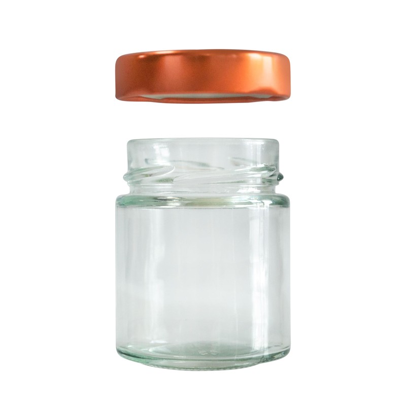 GPK4ALL 5oz Glass Jar with Metal Lids, Pack of 12