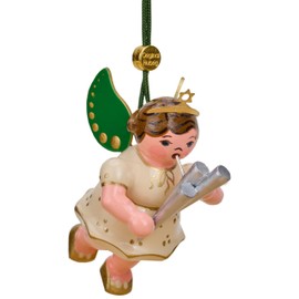Hubrig Volkskunst GmbH Christmas Tree Decoration Angel with Shammei 6 cm