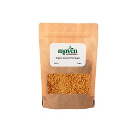 Maven wholefoods Organic Coconut Palm Sugar 500g | Raw | GMO Free | Unrefined | Certified Organic | No Additives or Preservatives | Suitable for Vegetarian & Vegan | Packed Fresh in Resealable Bags