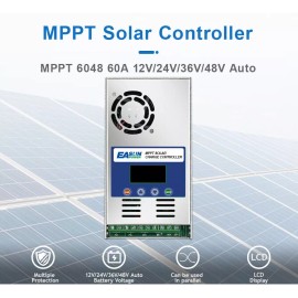 Easun power MPPT 60AMP Solar Charge Controller For 12V/24V /36V/48V DC Battery Regulator