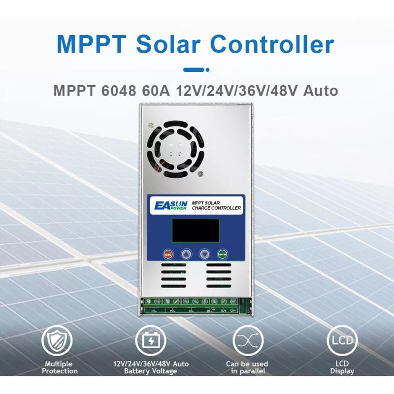 Easun power MPPT 60AMP Solar Charge Controller For 12V/24V /36V/48V